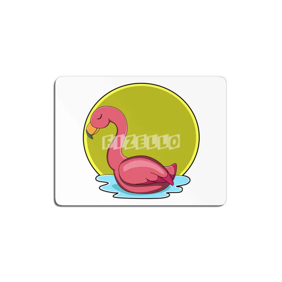 Flamingo in Water with Sun MDF Tablo