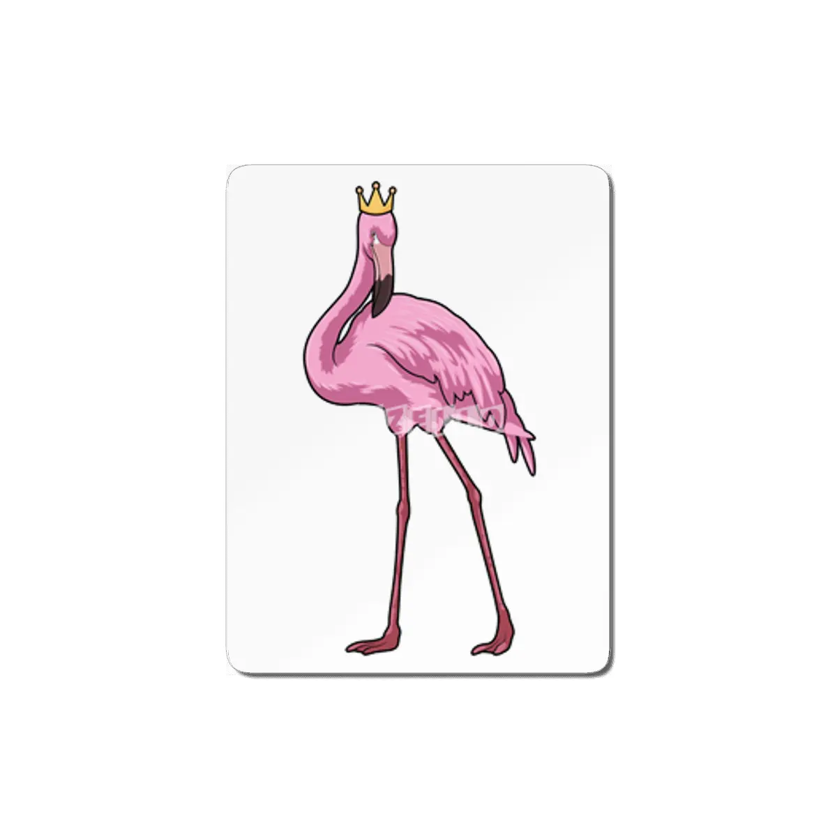 Flamingo with Crown MDF Tablo