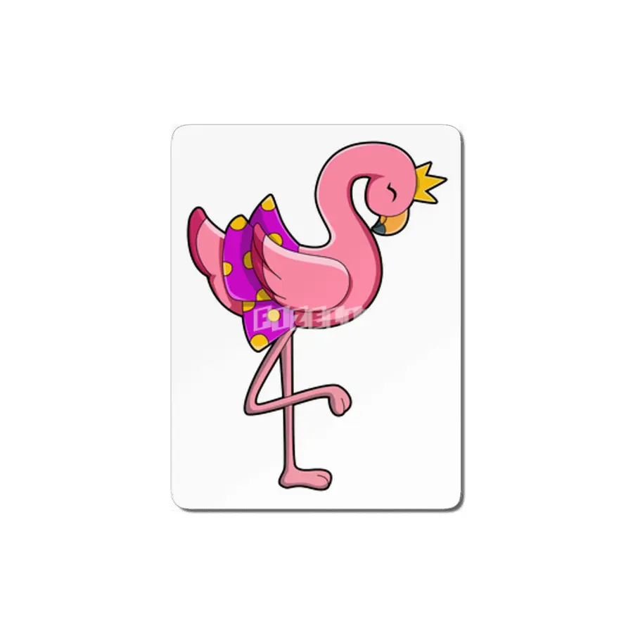 Flamingo with Crown & Skirt MDF Tablo