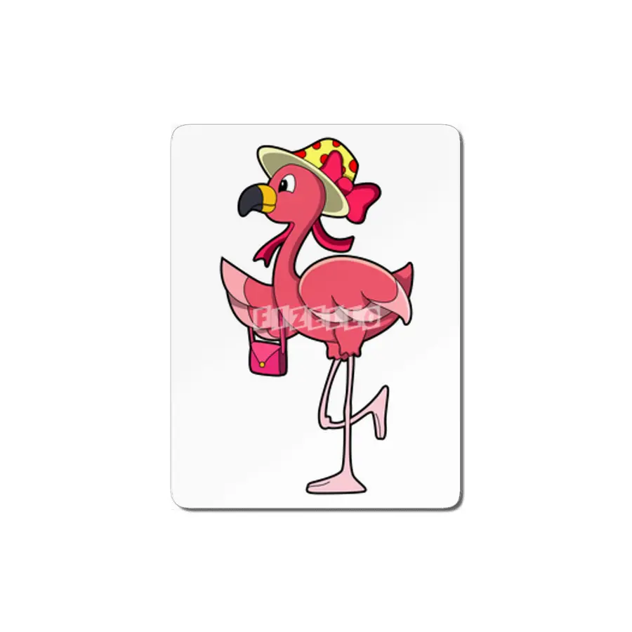 Flamingo with Handbag & Hat MDF Tablo