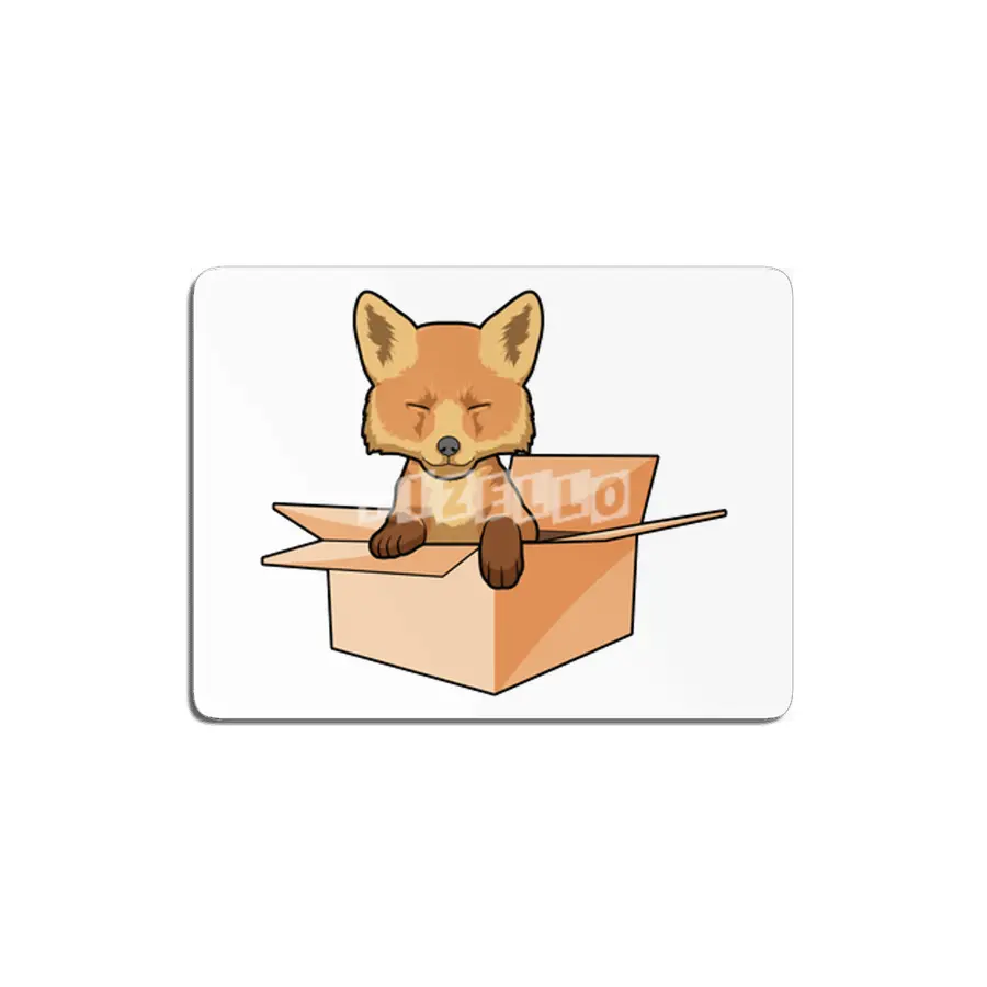 Fox as Baby in Box MDF Tablo