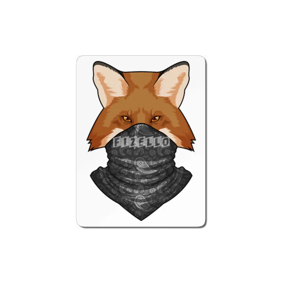 Fox as Bandit with Kerchief MDF Tablo