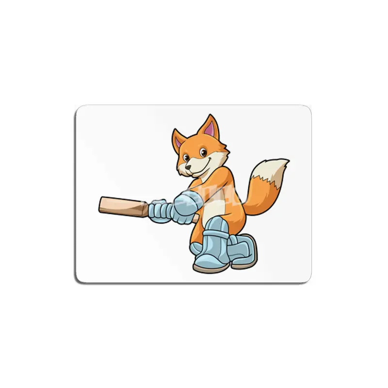 Fox as Batsman with Cricket bat MDF Tablo