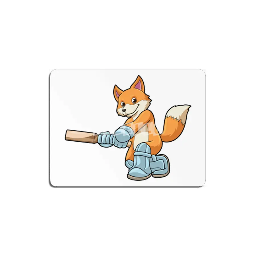 Fox as Batsman with Cricket bat MDF Tablo
