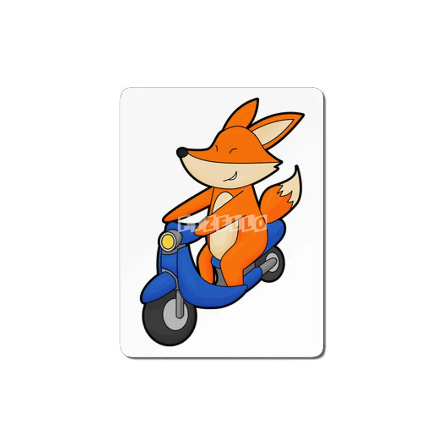 Fox as Biker with Scooter MDF Tablo