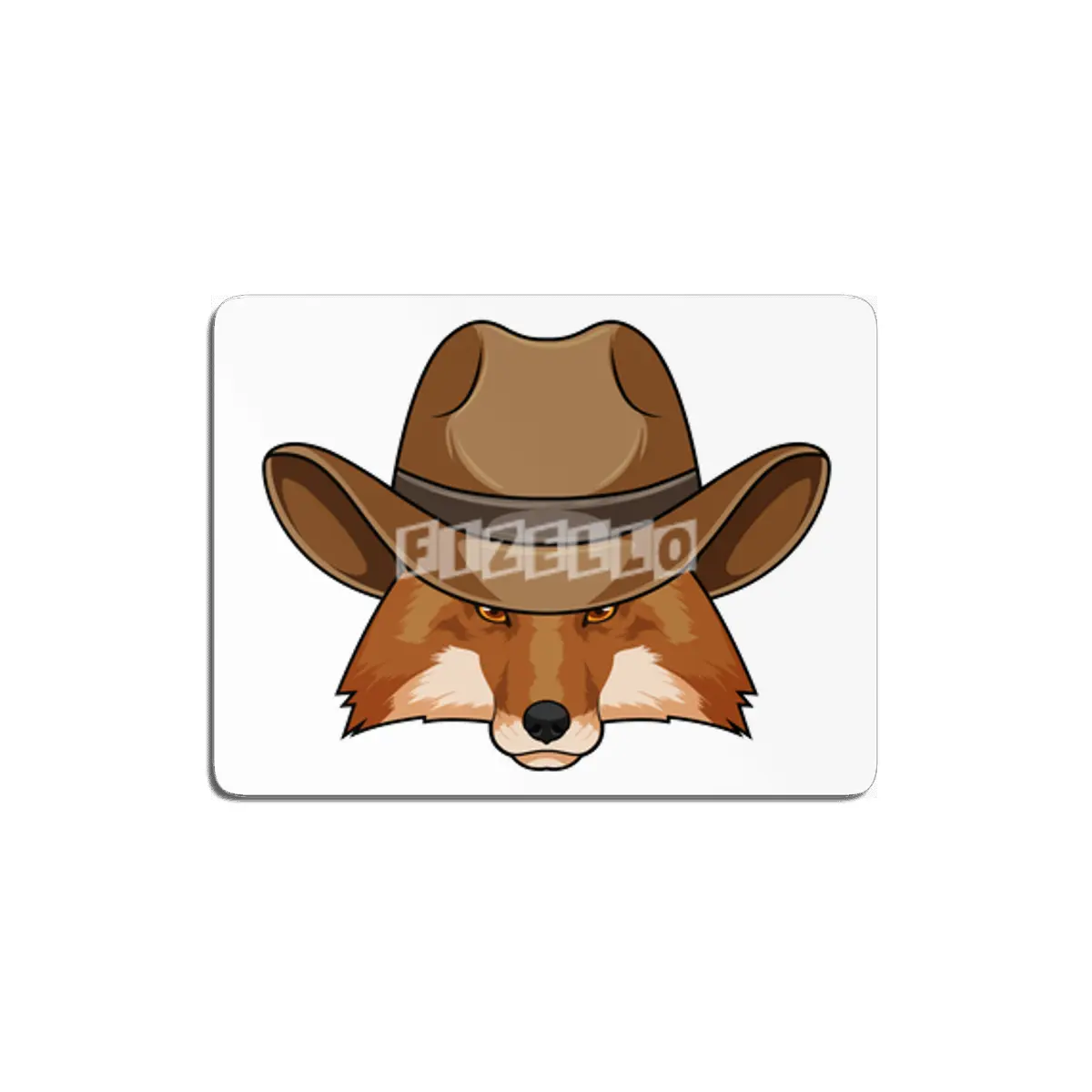 Fox as Cowboy with Hat MDF Tablo