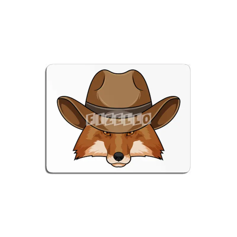 Fox as Cowboy with Hat MDF Tablo