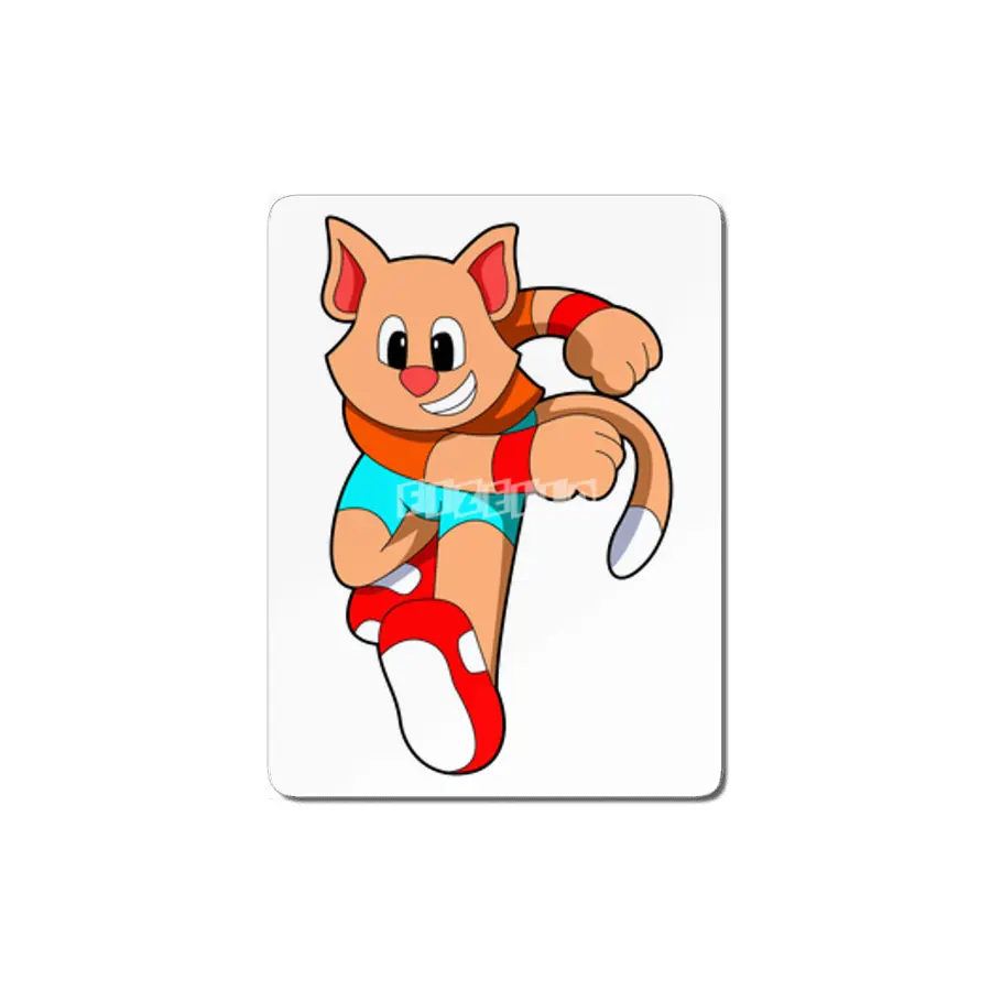 Cat at Fitness - Jogging MDF Tablo