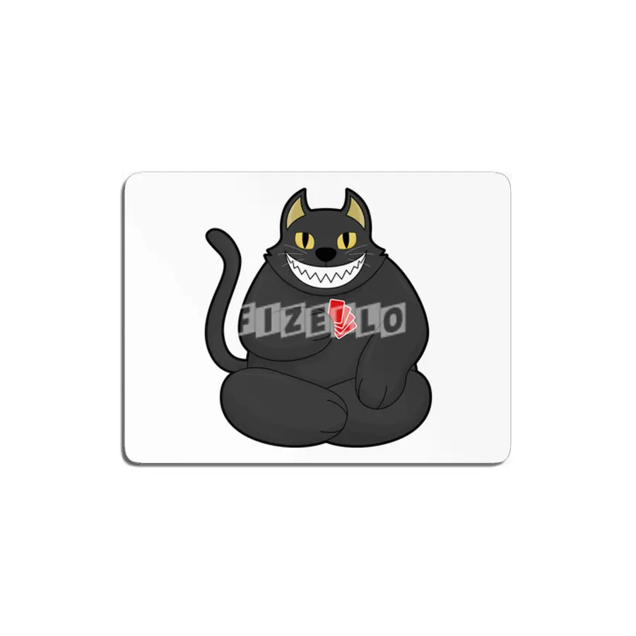 Cat at Poker with Poker cards MDF Tablo