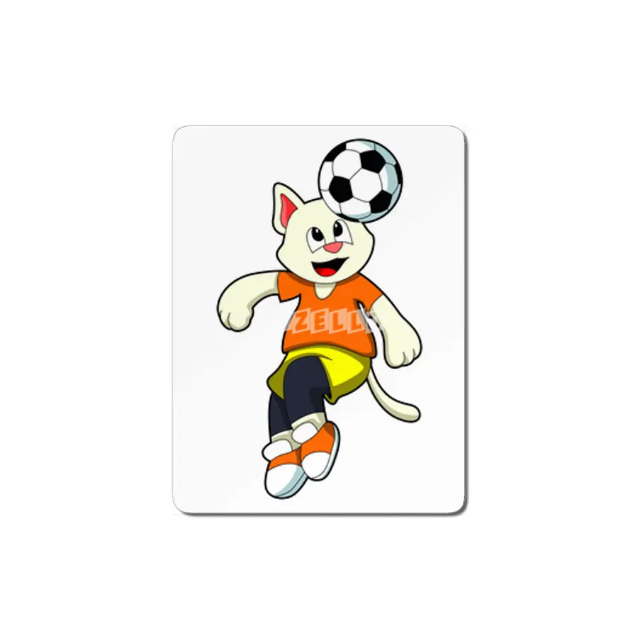 Cat at Sports with Soccer MDF Tablo