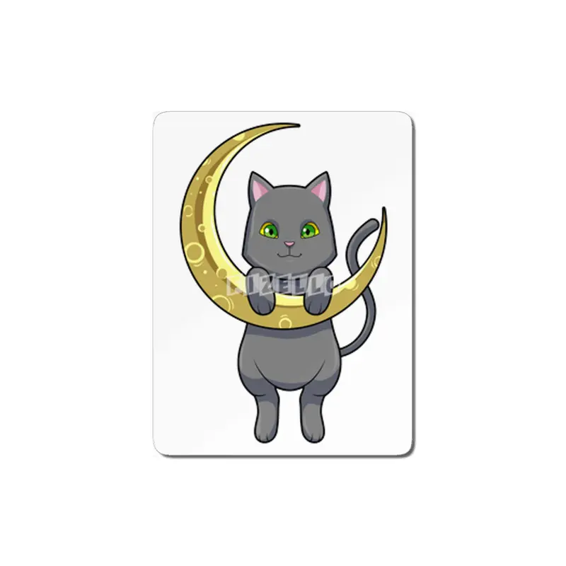 Cat Night Moon MDF Tablo