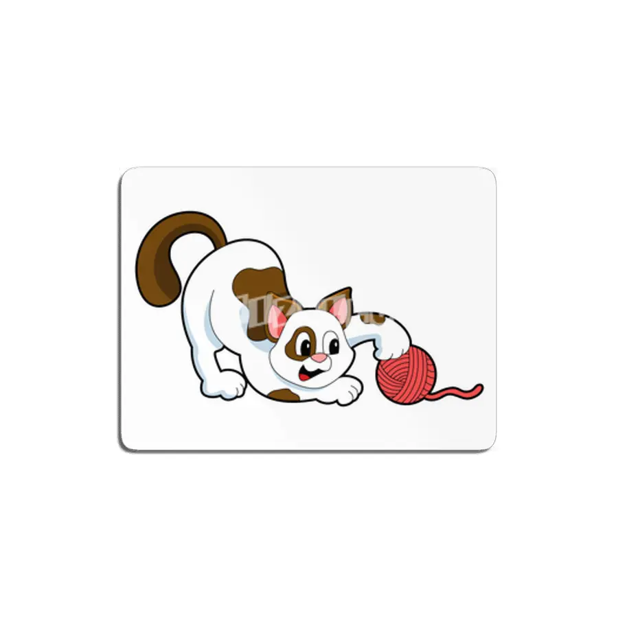 Cat with Ball of Wool MDF Tablo