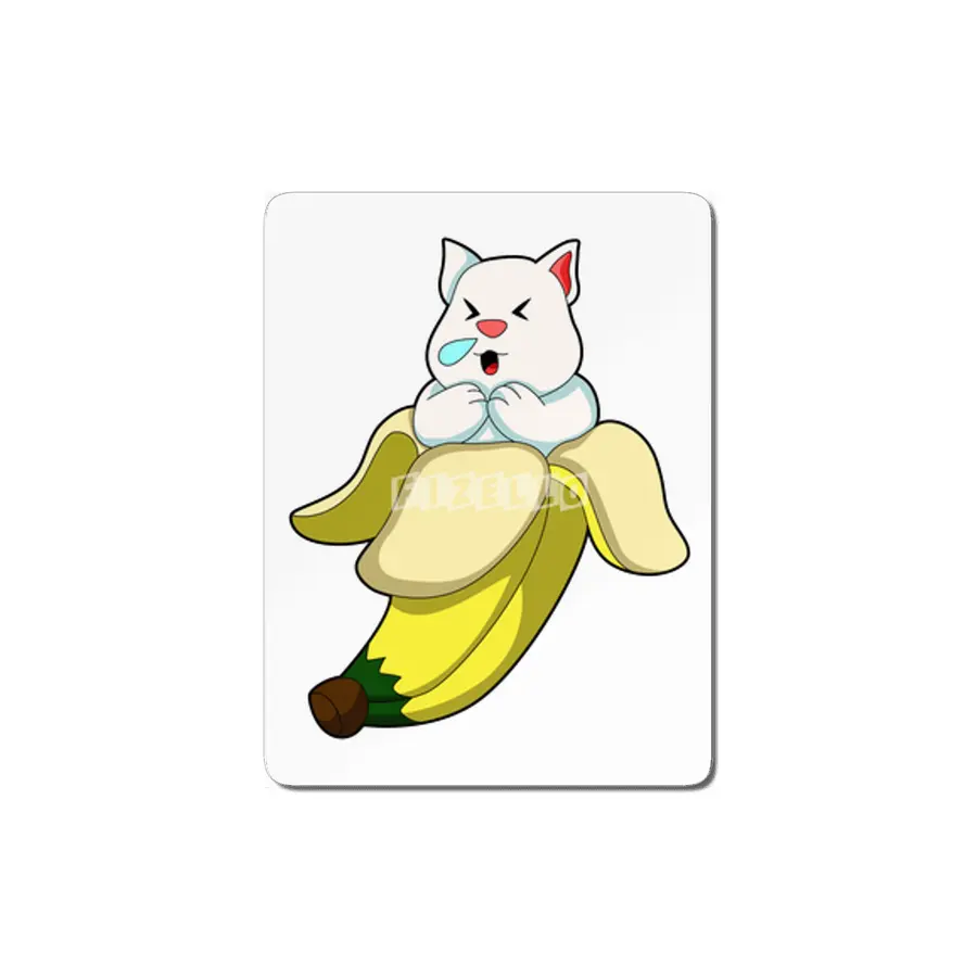 Cat with Banana MDF Tablo