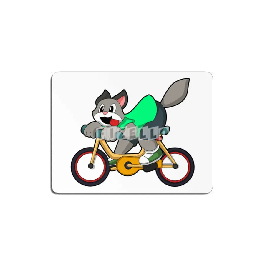 Cat with Bicycle MDF Tablo