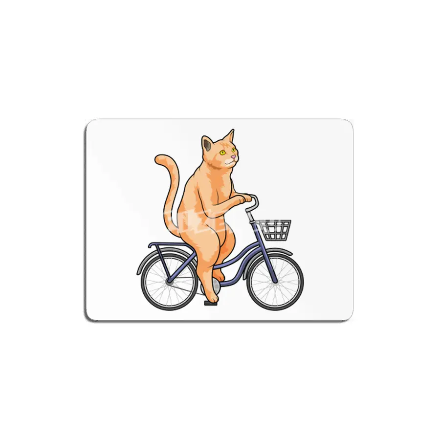Cat with Bicycle MDF Tablo