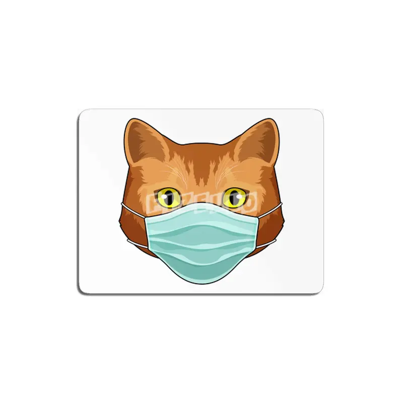 Cat with Face mask MDF Tablo