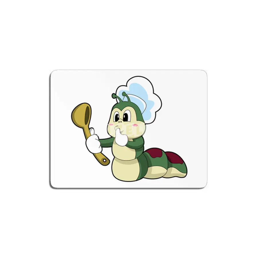 Caterpillar as Chef with Wooden spoon MDF Tablo