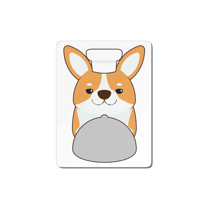 Dog puppy as Cook with Platter MDF Tablo