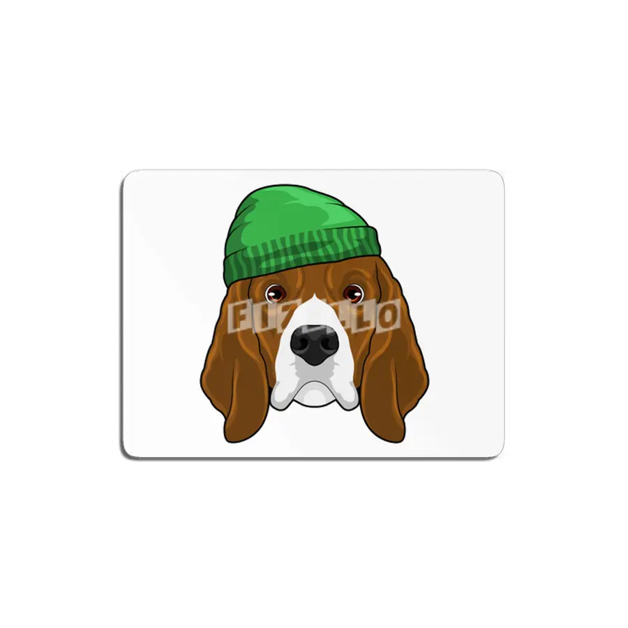 Dog with Beanie MDF Tablo