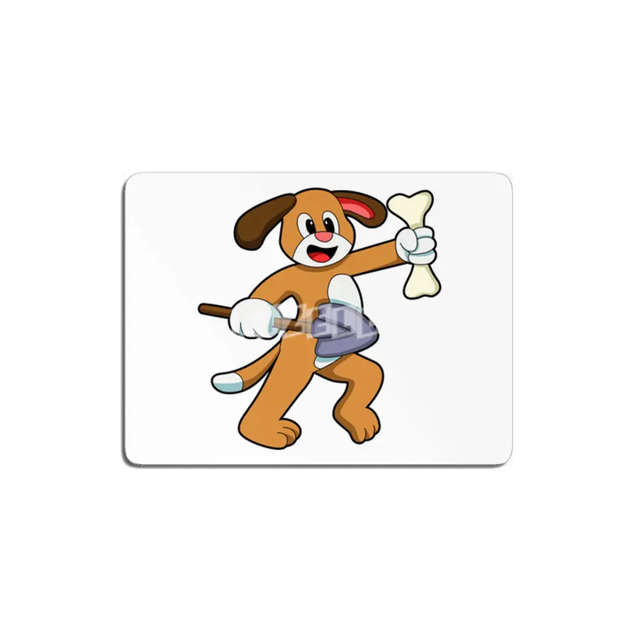 Dog with Bone & Shovel MDF Tablo