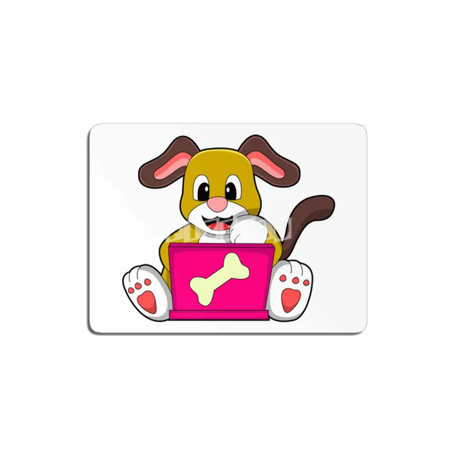 Dog with Laptop MDF Tablo