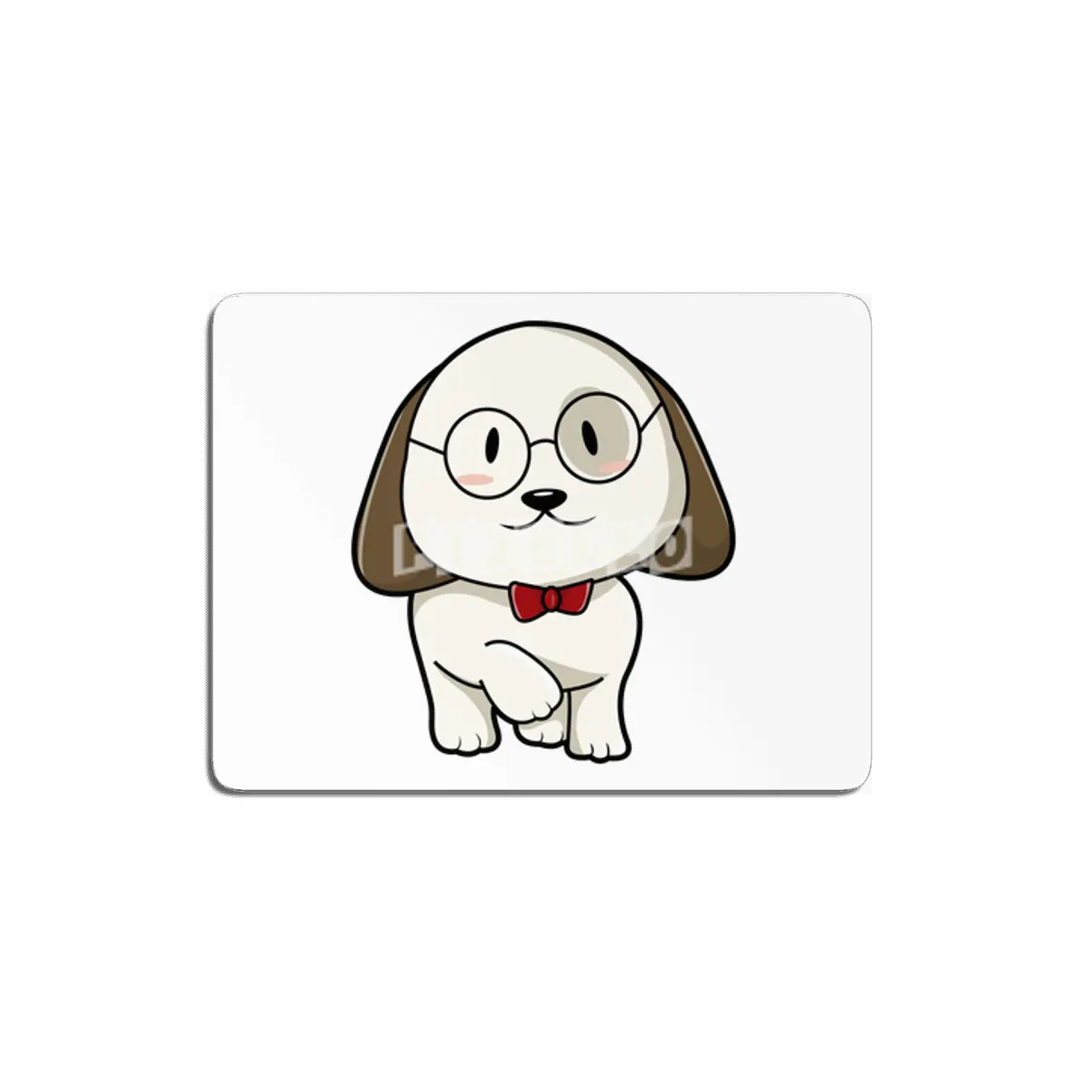 Dog with Tie & Glasses MDF Tablo