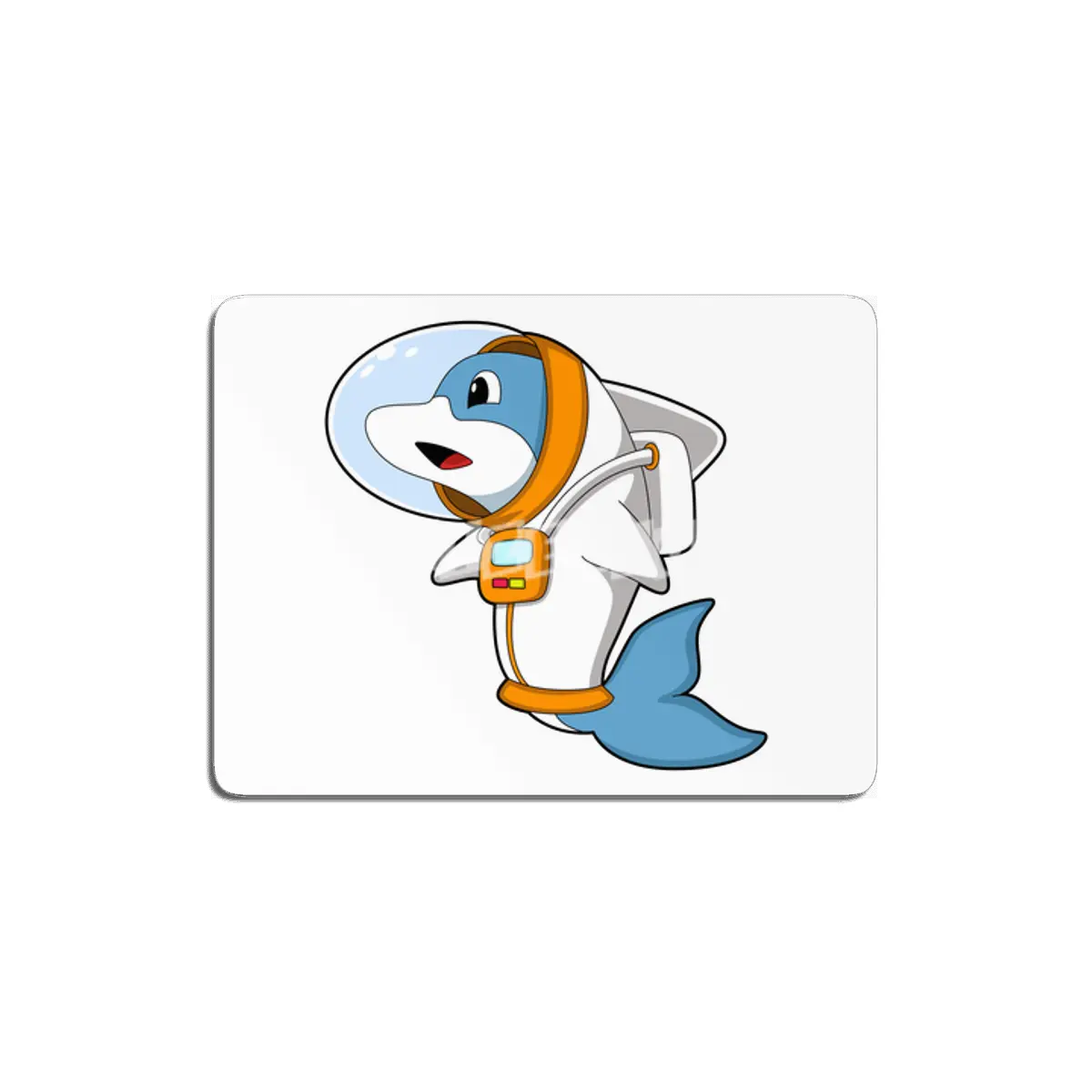 Dolphin as Astronaut with Costume MDF Tablo