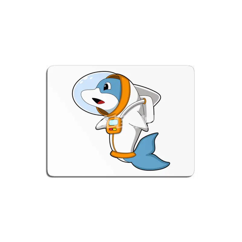 Dolphin as Astronaut with Costume MDF Tablo