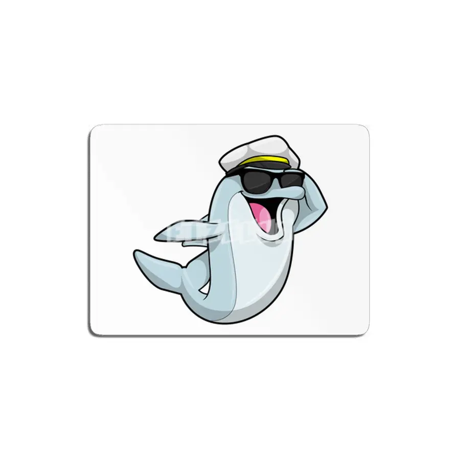 Dolphin as Policeman with Police hat MDF Tablo
