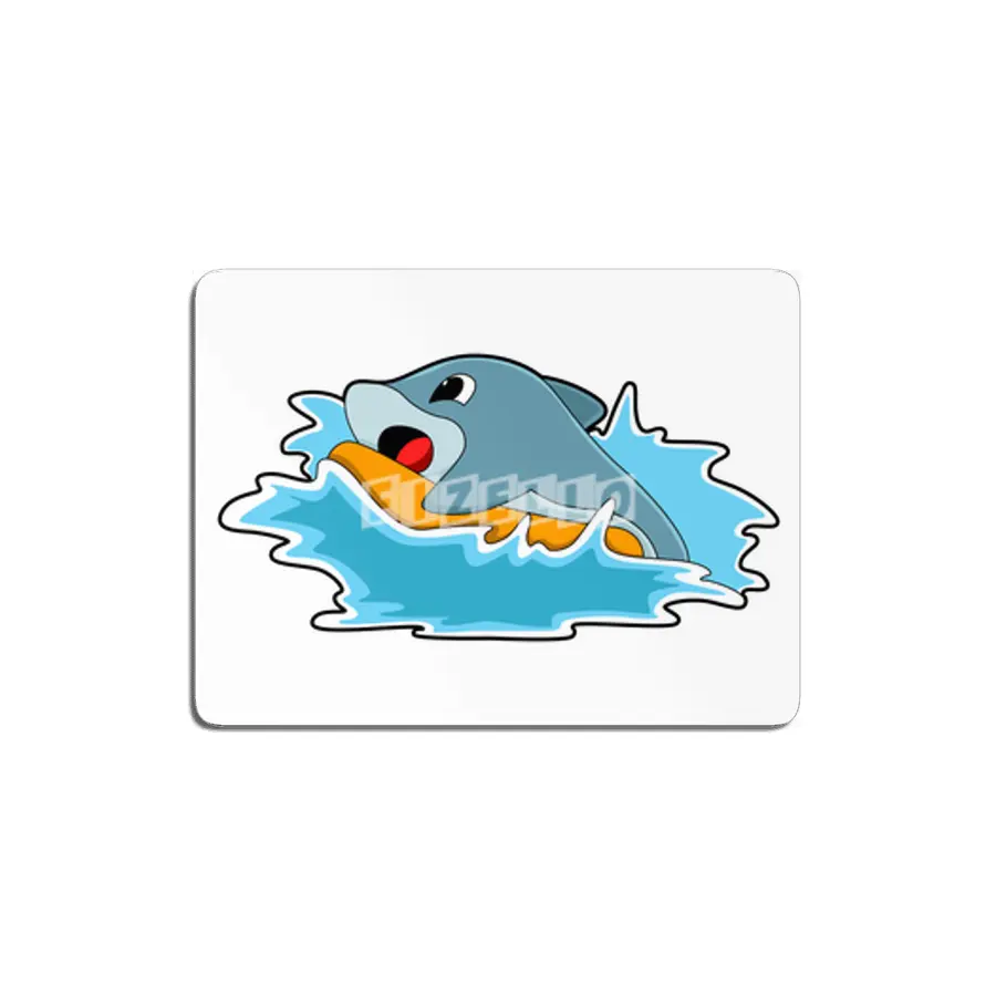 Dolphin at Surfing with Surfboard MDF Tablo