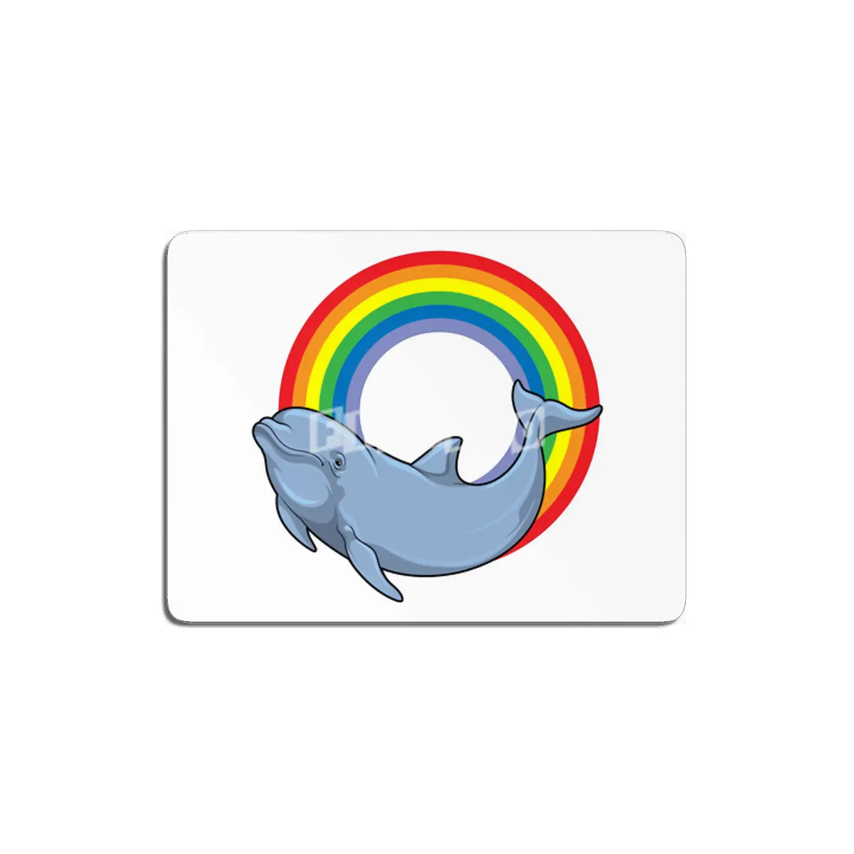 Dolphin with Rainbow MDF Tablo