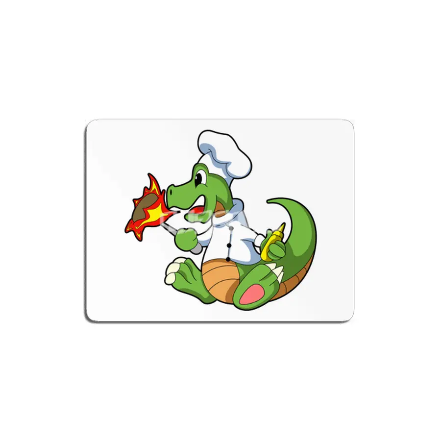 Dragon as Chef  with Cooking apron MDF Tablo