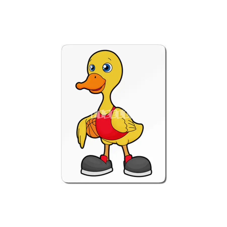 Duck as Basketball player with Basketball MDF Tablo