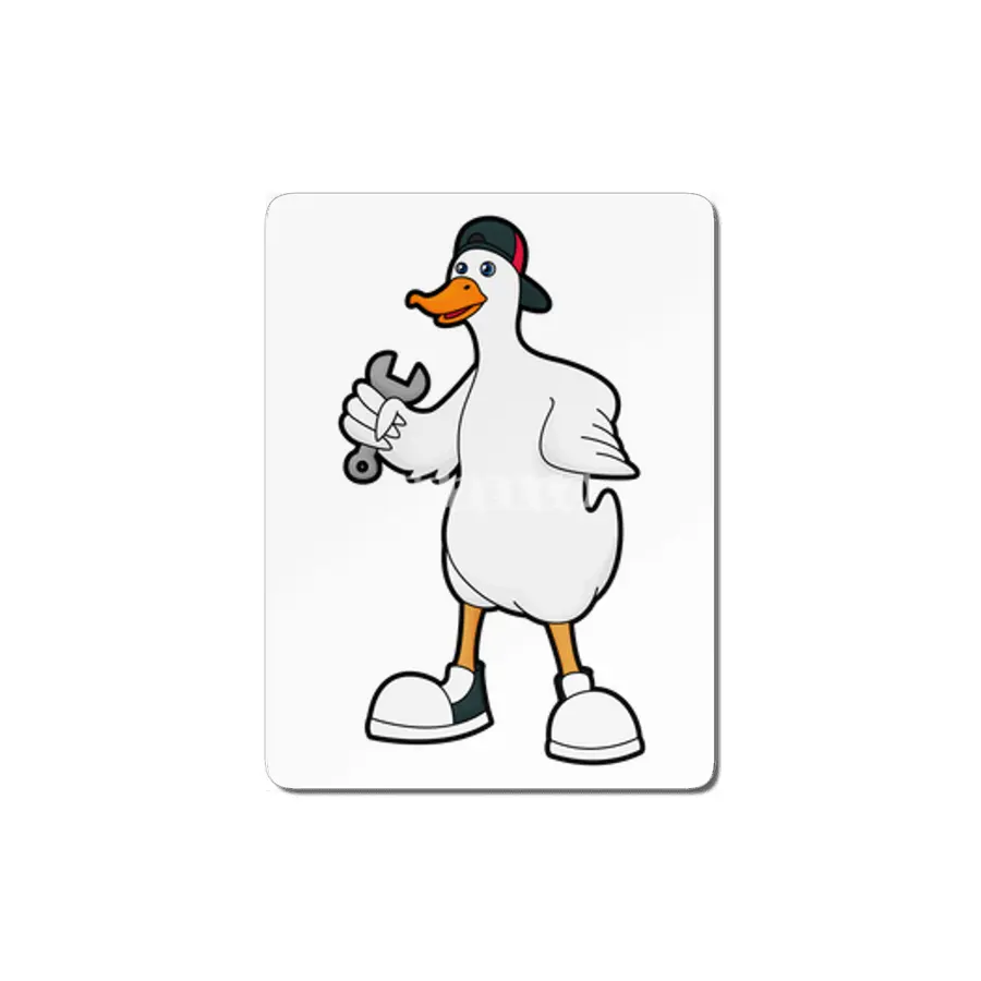 Duck as Craftsman with Tool & Cap MDF Tablo