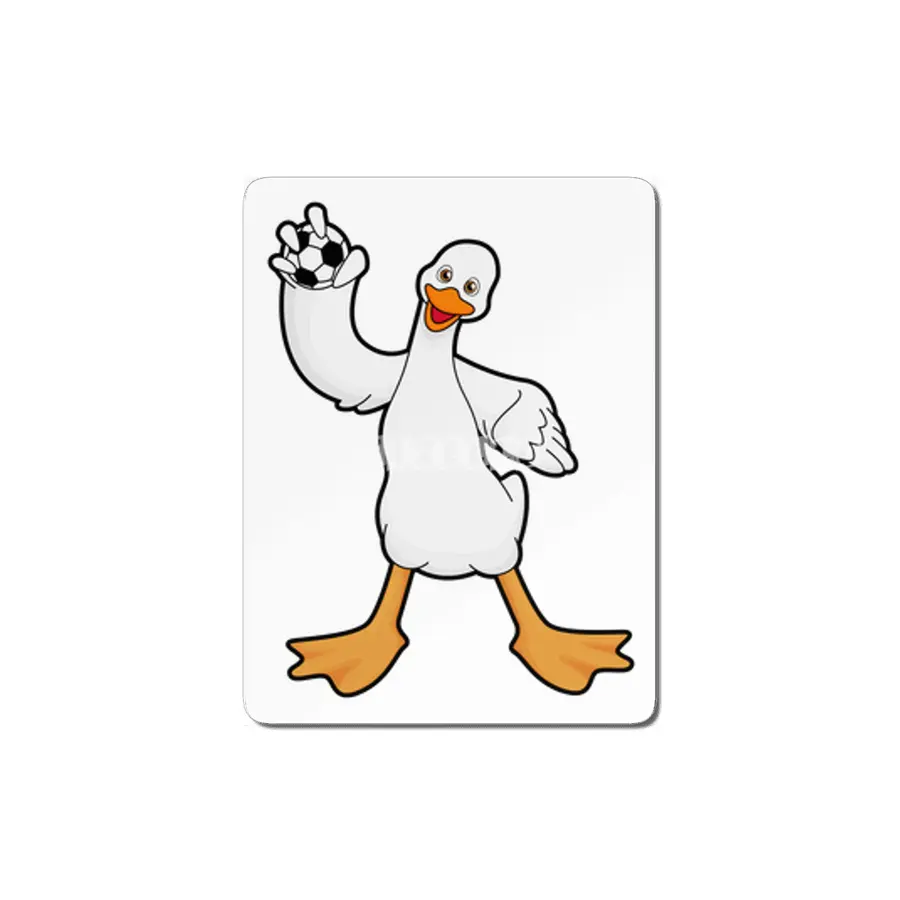 Duck as Handball player with Handball MDF Tablo