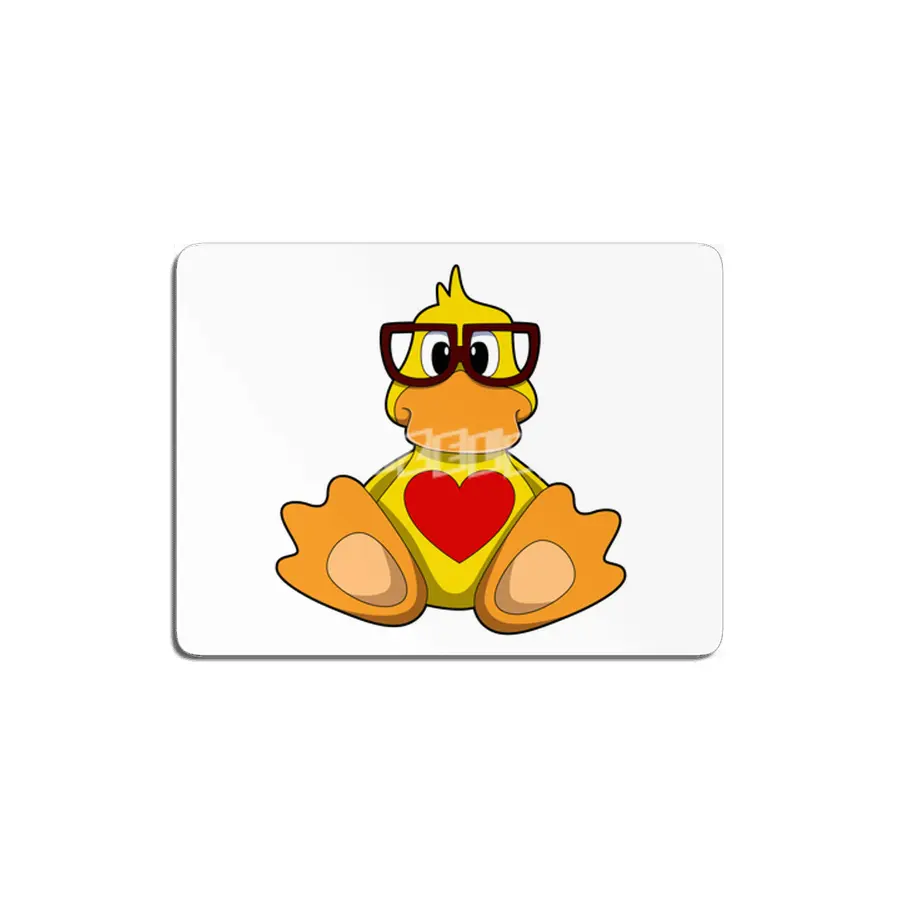 Duck with Heart & Glasses MDF Tablo