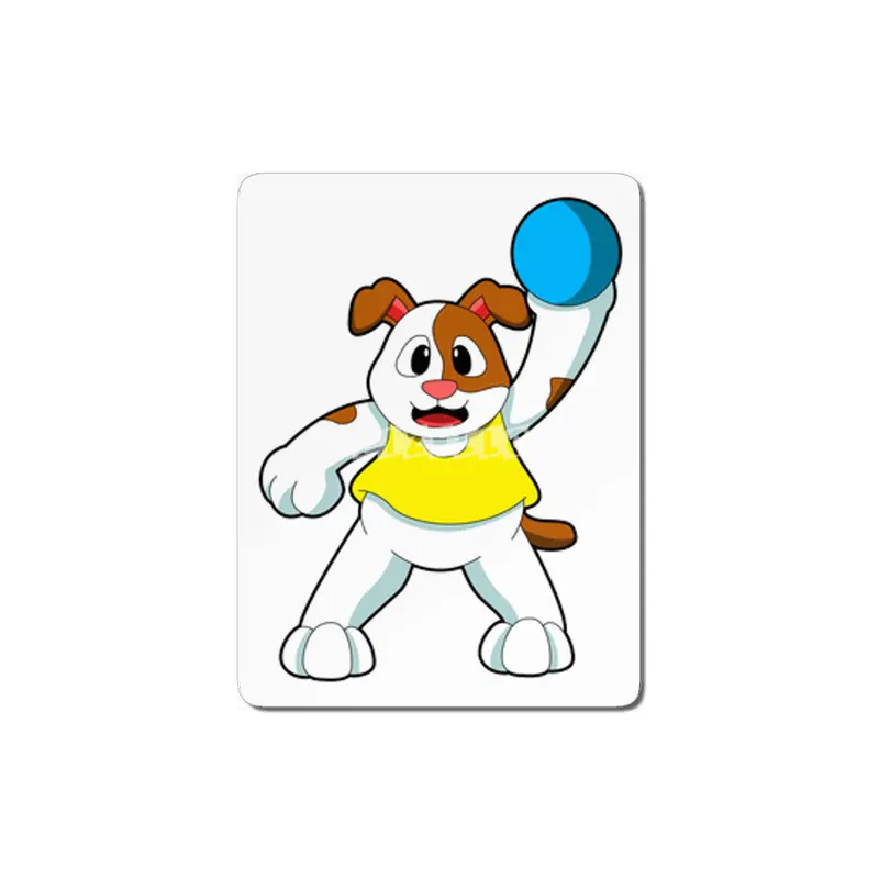 Dog as Handball player with handball MDF Tablo