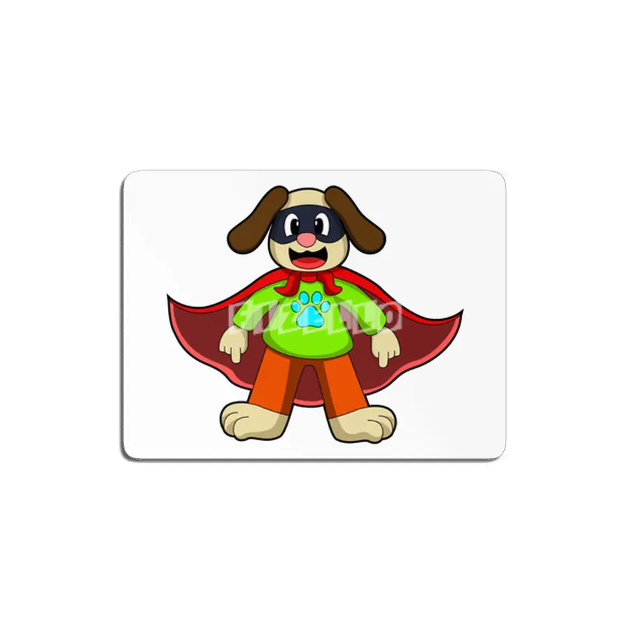 Dog as Hero with Mask MDF Tablo