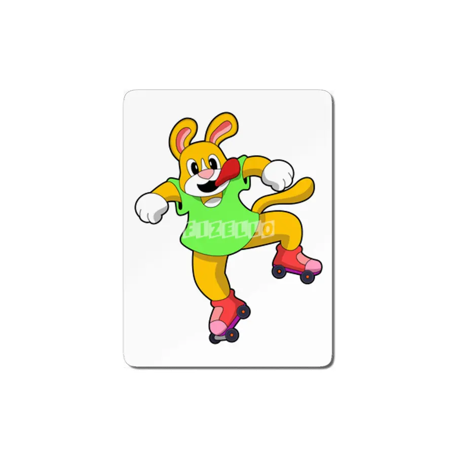 Dog as Inline Skater with Inline Skates MDF Tablo