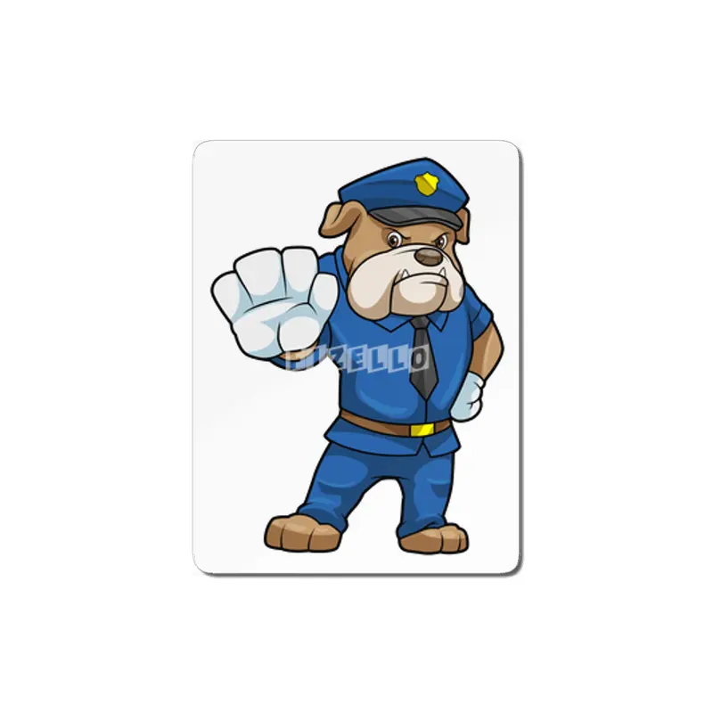 Dog as Police officer with Police uniform MDF Tablo
