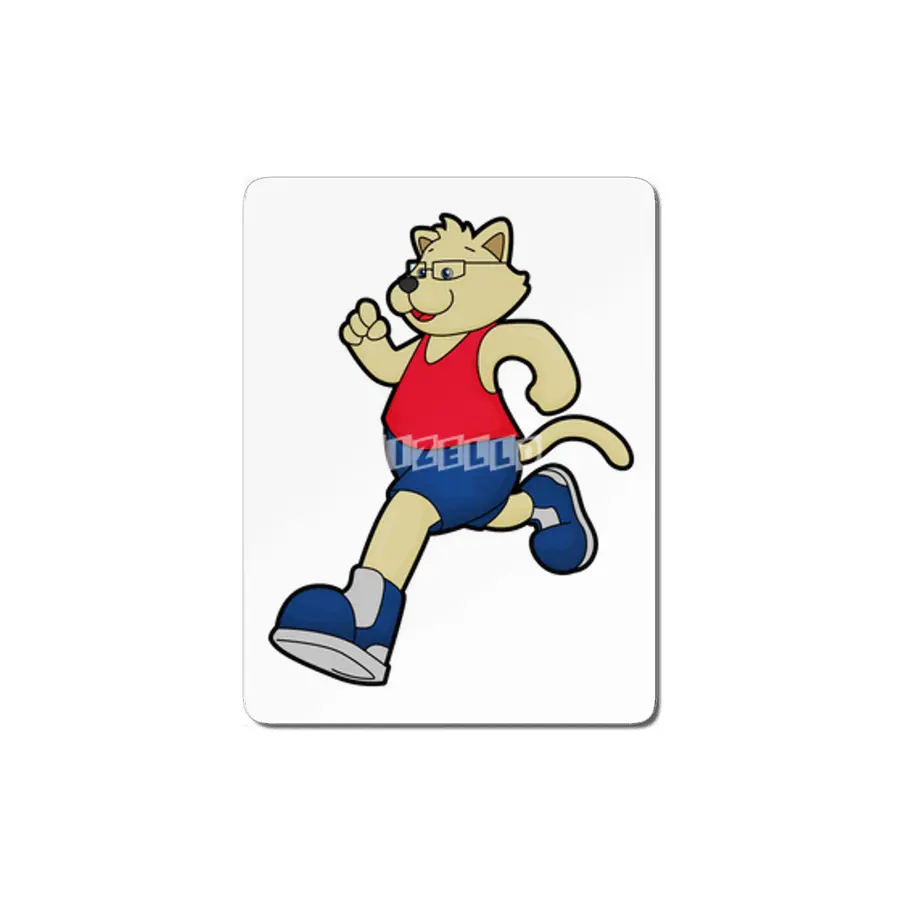 Dog at Running with Glasses MDF Tablo