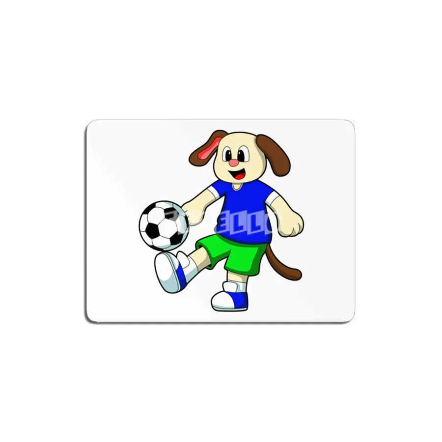 Dog at Sports with Soccer MDF Tablo