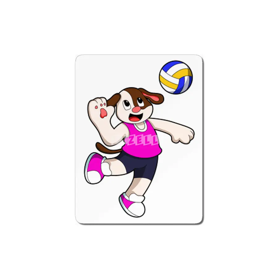 Dog at Sports with Volleyball MDF Tablo