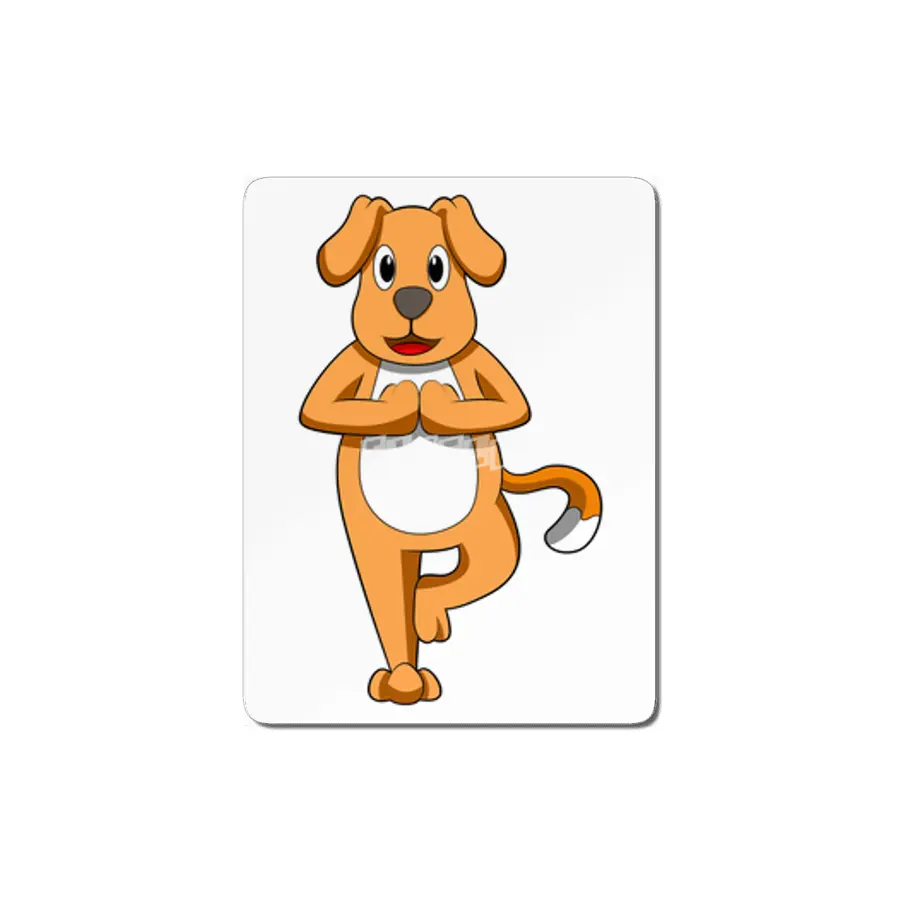 Dog at Yoga Stretching exercises MDF Tablo