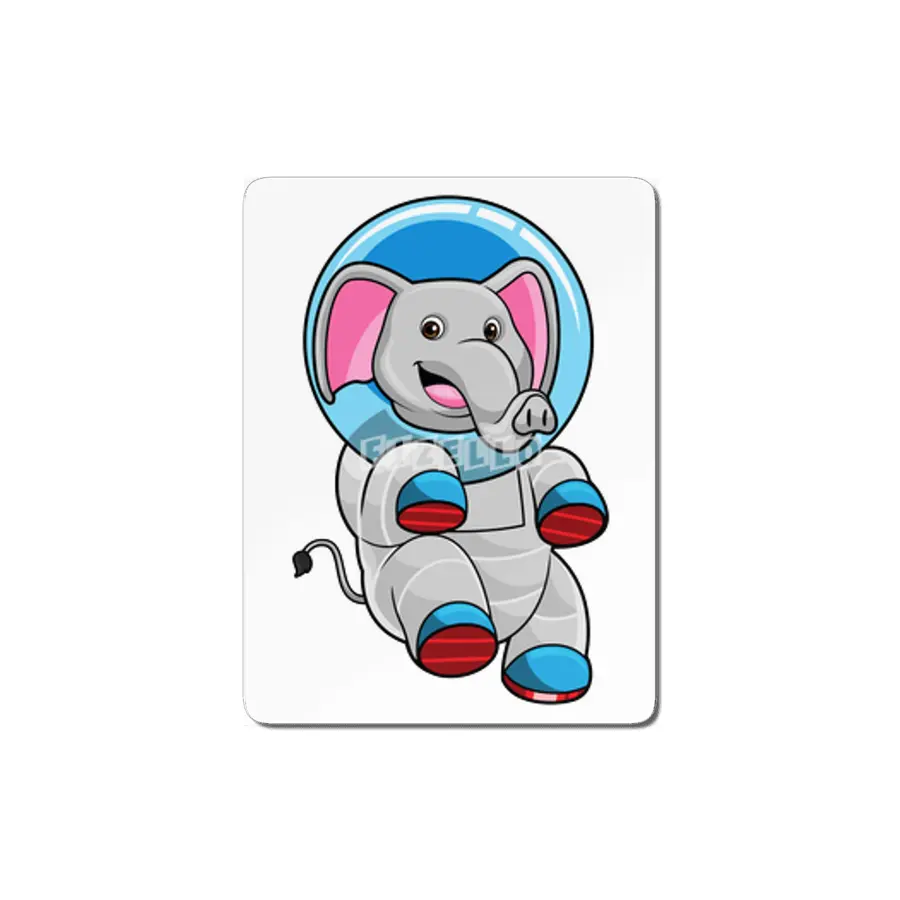 Elephant as Astronaut in Glass sphere MDF Tablo