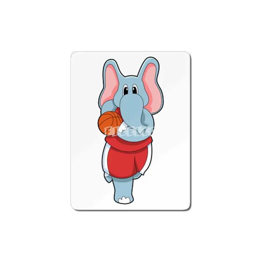 Elephant as Basketball player with Basketball MDF Tablo