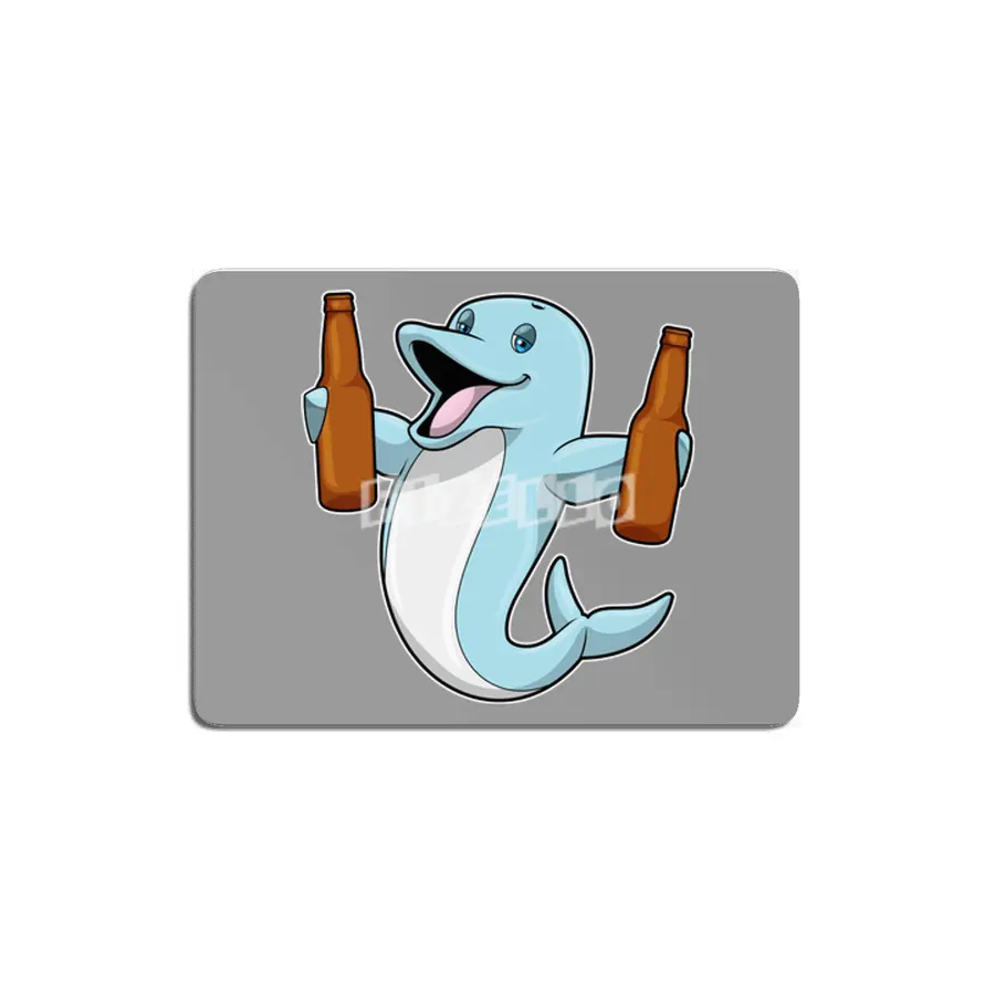 Dolphin with Bottles of Beer MDF Tablo