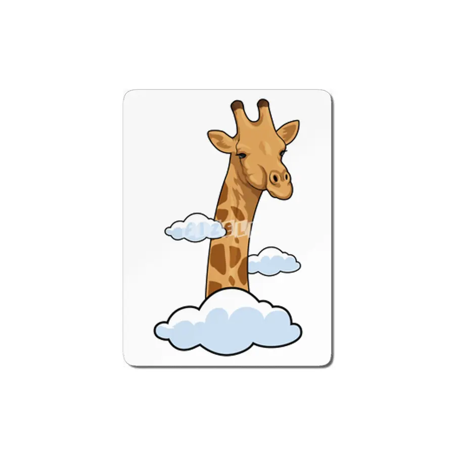 Giraffe with Clouds MDF Tablo