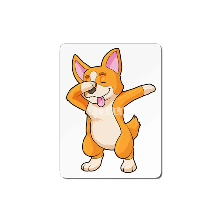 Welsh Corgi at Hip Hop Dance Dab MDF Tablo