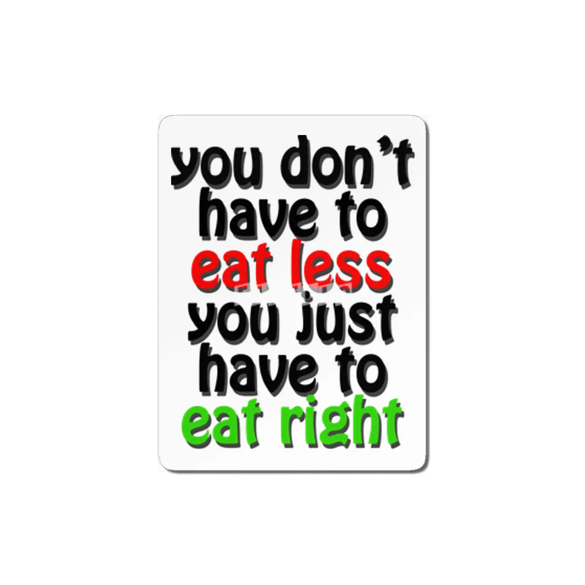 eat right MDF Tablo